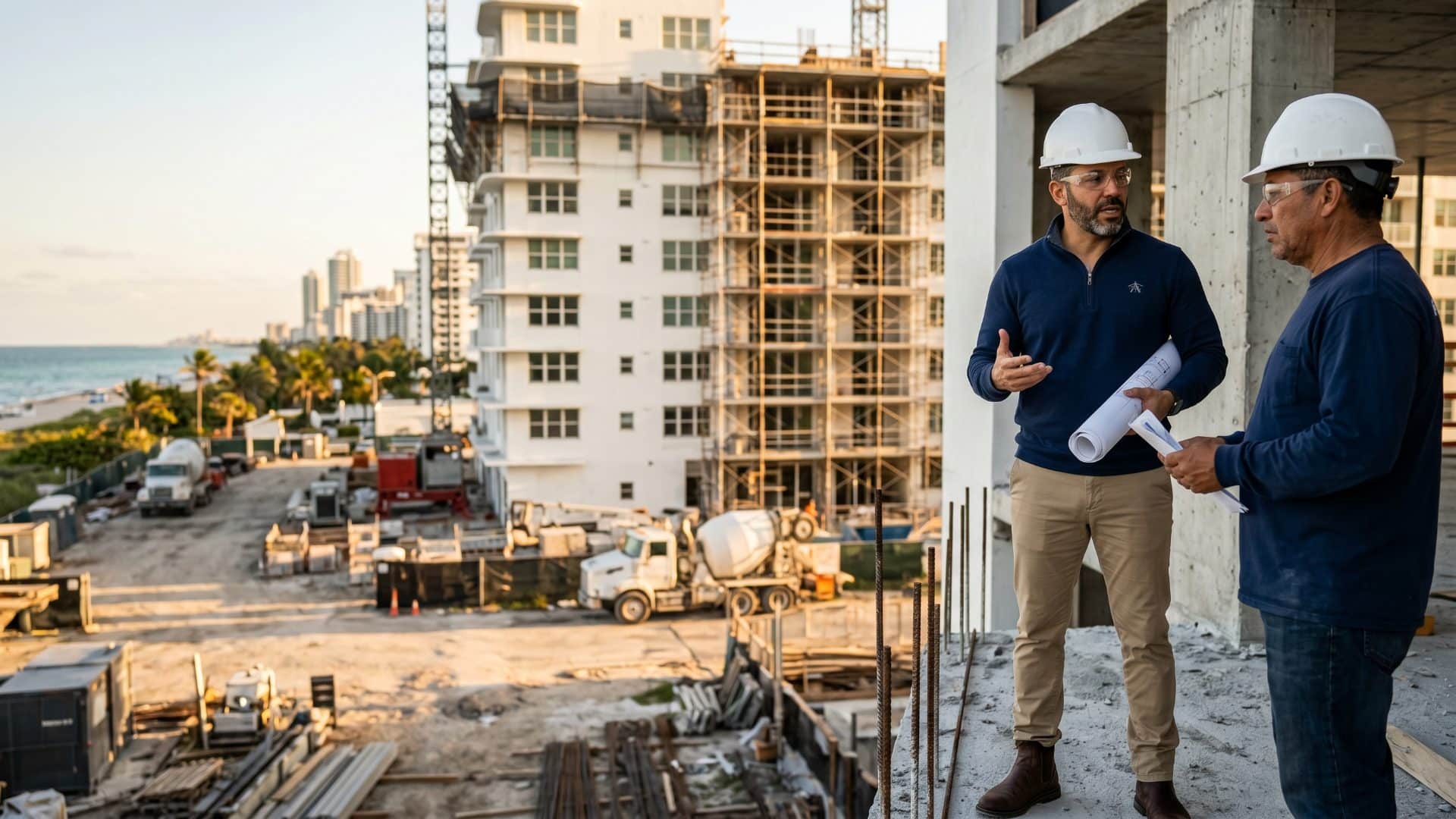 Owner's representative on a Miami construction site